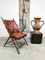 Vintage Faux Bamboo and Leather Folding Chair, 1950s, Image 3