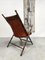 Vintage Faux Bamboo and Leather Folding Chair, 1950s, Image 4