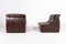 Vintage Italian Brown Leather Lounge Chairs, 1980s, Set of 2 2