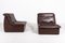 Vintage Italian Brown Leather Lounge Chairs, 1980s, Set of 2 6