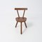 Brutalist Wooden Chair in the style of Jean Touret, 1970s, Image 6