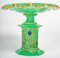 Napoleon Iii Green Bohemian Crystal Bowl, 19th Century 3