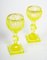 Bottle and Glasses in Yellow Cut Bohemian Crystal, Set of 3 8