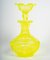 Bottle and Glasses in Yellow Cut Bohemian Crystal, Set of 3 5