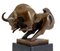 Bronze Sculpture of a Bull in Motion, 20th Century 4