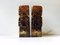 Danish Brass & Amber Glass Sconces from HAGS, 1950s, Set of 2 1