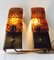 Danish Brass & Amber Glass Sconces from HAGS, 1950s, Set of 2 2