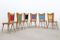 Mid-Century Multi-Colored Dining Chairs by Carlo Ratti, 1950s, Set of 6 3