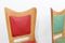 Mehrfarbige Mid-Century Esszimmerstühle von Carlo Ratti, 1950er, 6er Set 6