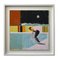 Dan Parry-Jones, Skater with Night Sky, Acrylic and Mixed Media on Board, 2024, Framed 2