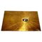 Coffee Table in Etched Brass & Inlaid Agate attributed to Lova Creation, 1980s, Image 1