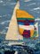 Brutalistischer Mid-Century Makramee Wandteppich mit Bootsdesign, 1950er 3