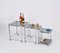 Mid-Century Italian Chrome and Smoked Glass Nesting Tables, 1970s, Set of 3 3
