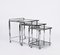 Mid-Century Italian Chrome and Smoked Glass Nesting Tables, 1970s, Set of 3 5