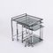 Mid-Century Italian Chrome and Smoked Glass Nesting Tables, 1970s, Set of 3 2