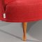 Vintage Semicircular Red Sofa 5