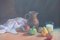 Colin Parker, Bodegón de fruta y jarra, óleo sobre lienzo, enmarcado, Imagen 3
