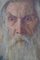 Porträt eines bärtigen älteren Mannes, Öl auf Leinwand, gerahmt 9