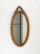 Oval Wall Mirror in Rattan and Bamboo with Chain by Franco Albini, 1960s, Image 3