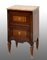Antique Louis XVI Neapolitan Bedside Table in Polychrome Wood with Marble Top 1