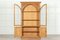 English Oak Arched Glazed Bookcase Cabinets, Set of 2 4