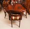 Antique Victorian Snooker / Dining Table & Chairs, 1900s, Set of 9 5