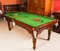 Antique Victorian Snooker / Dining Table & Chairs, 1900s, Set of 9 2
