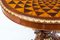 Mesa de centro Ormolu Trompe Loeil vintage de parquet de caoba, años 80, Imagen 7