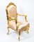 Vintage French Louis XV Revival Gilded Armchairs, 1980s, Set of 2 3