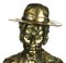 Lebensgroße Vintage Bronze Skulptur des sitzenden Charlie Chaplin, 1980er 4