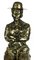 Lebensgroße Vintage Bronze Skulptur des sitzenden Charlie Chaplin, 1980er 6