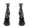 Large Art Deco Revival Seated Dogs, 20th Century, Bronzes, Set of 2 12