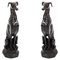 Large Art Deco Revival Seated Dogs, 20th Century, Bronzes, Set of 2 1