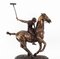 Escultura de caballo al galope de jugador de polo, siglo XX, bronce, Imagen 3