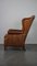 Brown Leather Wing Chair 6