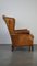 Brown Leather Wing Chair 4