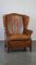 Brown Leather Wing Chair 2