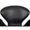 Vintage Height Adjustable Swan Chair in Black Leather by Arne Jacobsen, 1960s 7
