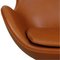 Egg Chair aus Nussholz Grace Leder von Arne Jacobsen 9