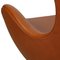 Egg Chair aus Nussholz Grace Leder von Arne Jacobsen 14