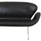 Swan Sofa in Black Grace Leather by Arne Jacobsen 9