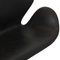 Sofá Swan de cuero Grace negro de Arne Jacobsen, Imagen 17