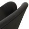 Swan Sofa in Black Grace Leather by Arne Jacobsen 15