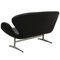 Swan Sofa in Black Grace Leather by Arne Jacobsen 4