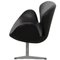 Sofá Swan de cuero Grace negro de Arne Jacobsen, Imagen 5