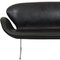 Swan Sofa in Black Grace Leather by Arne Jacobsen 8