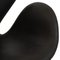 Sofá Swan de cuero Grace negro de Arne Jacobsen, Imagen 22