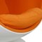 White Ball Chair in Orange Hallingdal Fabric by Eero Aarino, 2000s, Image 12
