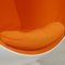 White Ball Chair in Orange Hallingdal Fabric, 2000s, Image 13