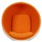 Weißer Ball Chair aus orangefarbenem Hallingdal Stoff, 2000er 6
